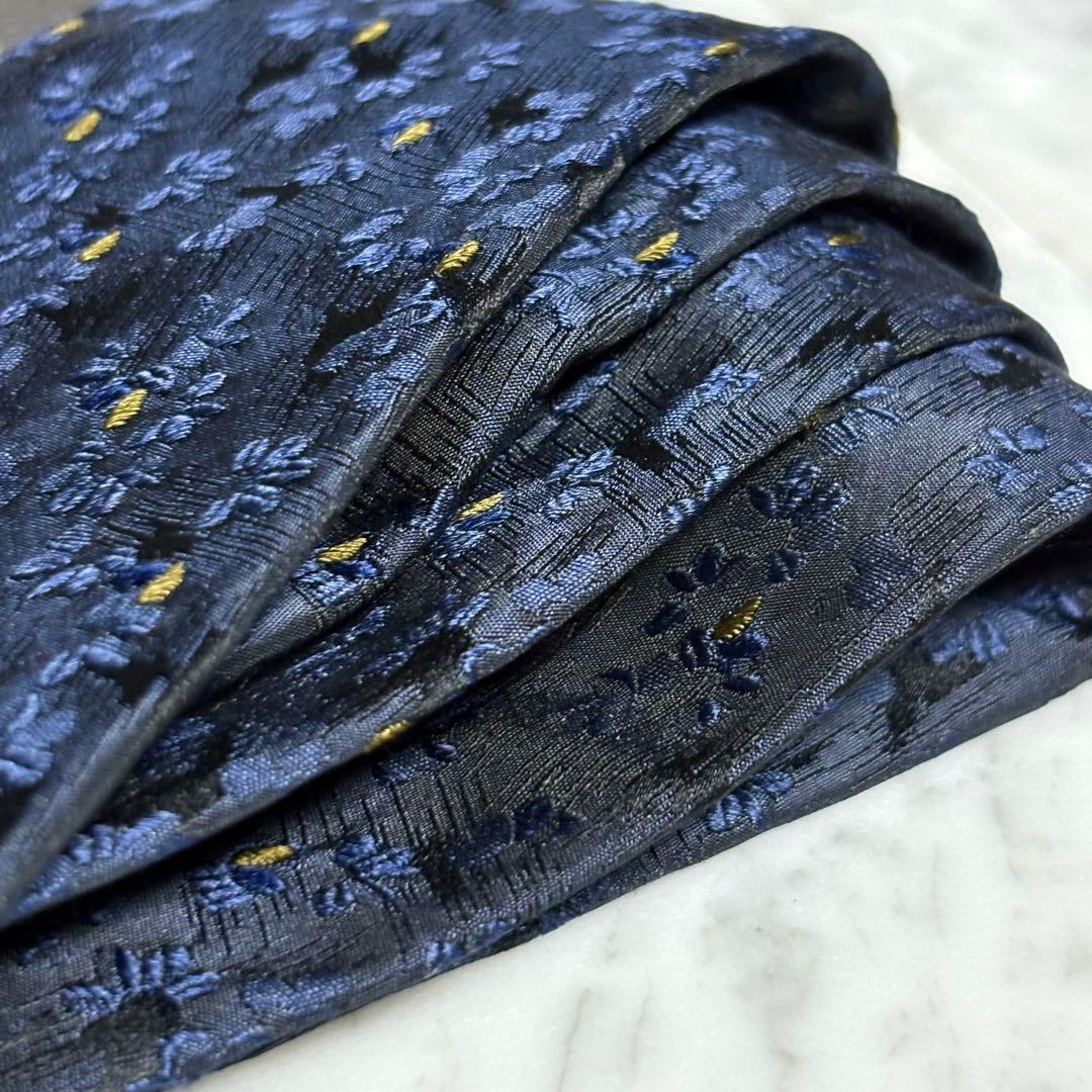 Ermenegildo Zegna ネクタイ ダークネイビー 花柄系