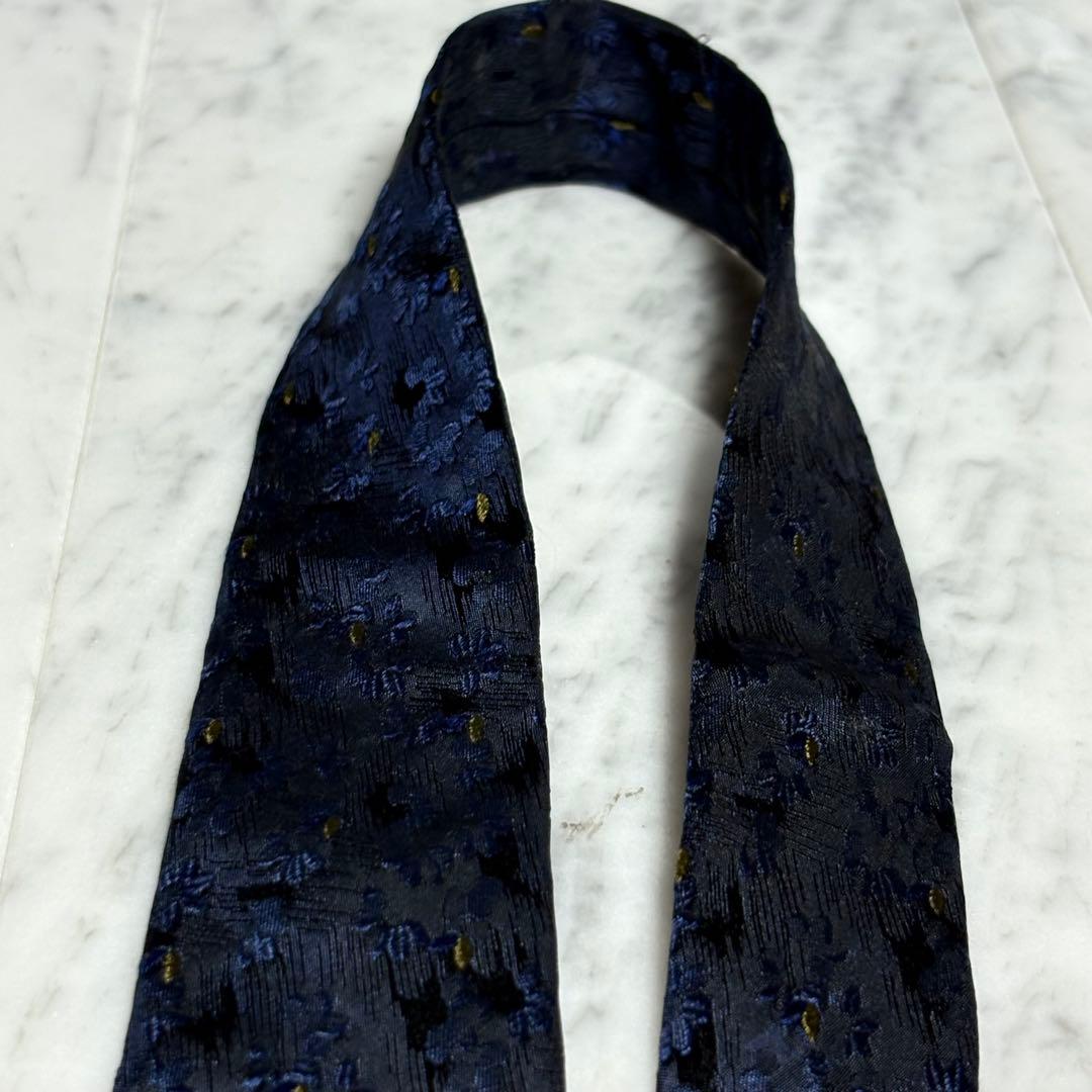 Ermenegildo Zegna ネクタイ ダークネイビー 花柄系