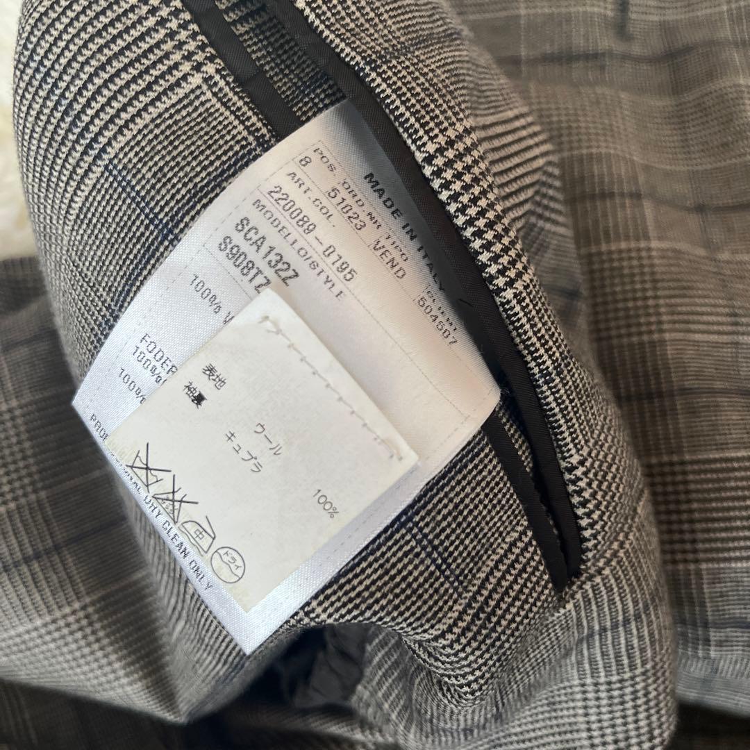 土日限定お値下げ！極美品✨caruso カルーゾ　チェック柄スーツ