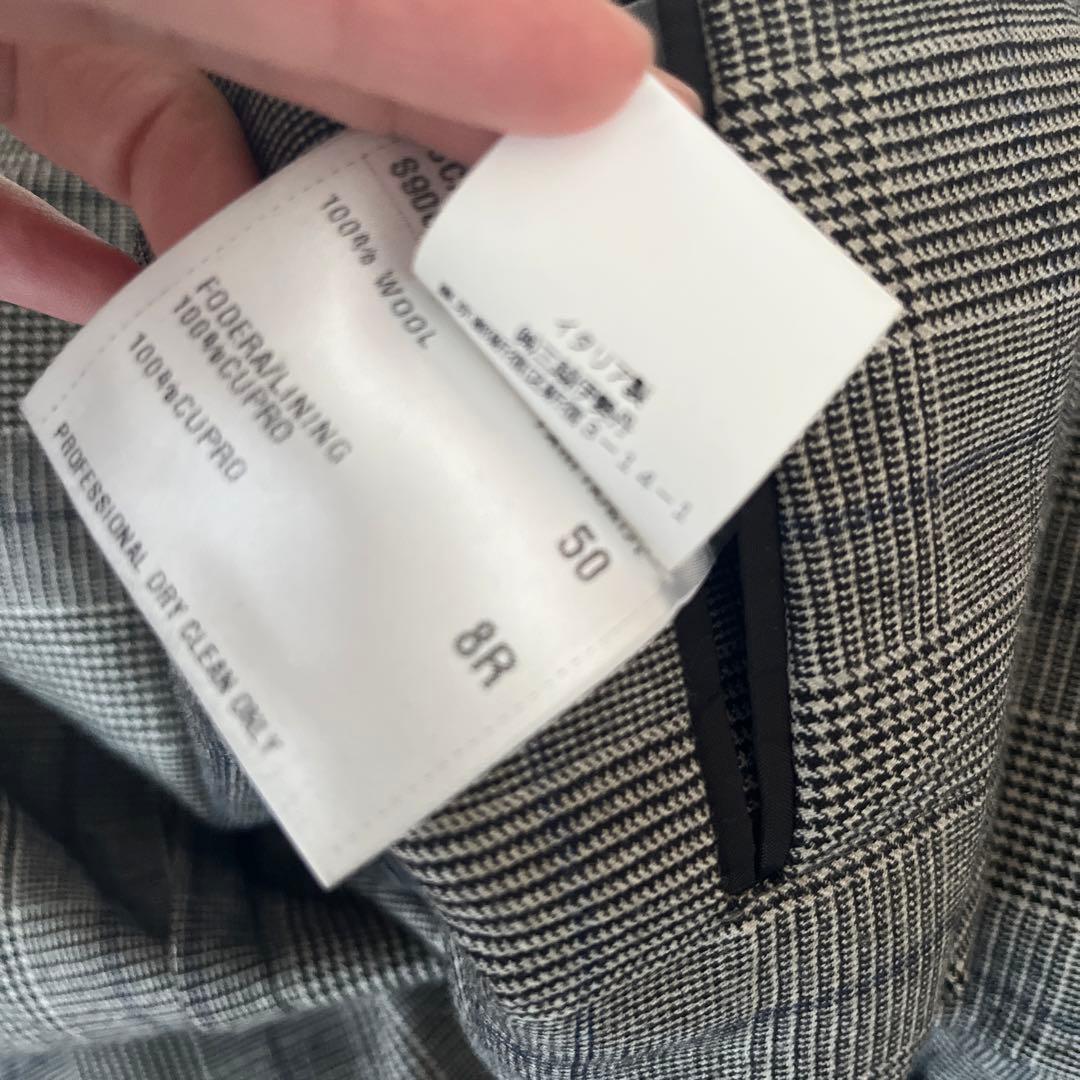 土日限定お値下げ！極美品✨caruso カルーゾ　チェック柄スーツ