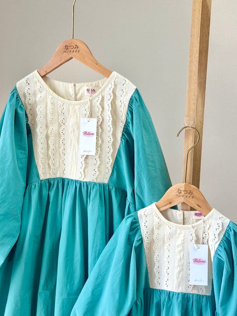 hikamamaNo.T2504ハンドメイド 親子リンクコーデ ワンピース