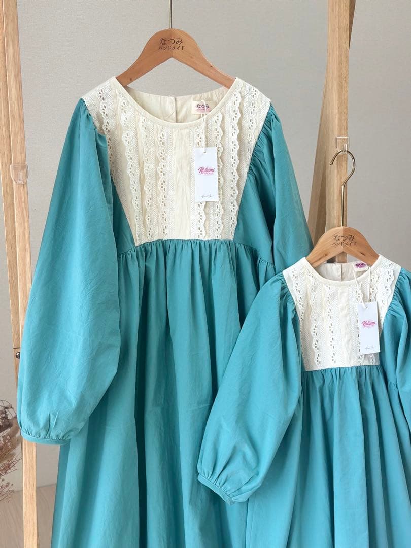 hikamamaNo.T2504ハンドメイド 親子リンクコーデ ワンピース