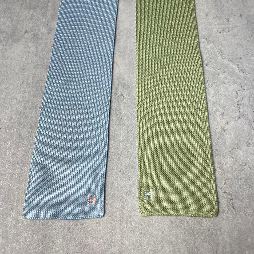 美品 HERMES エルメス キャトルタン 4way ニットタイ ネクタイ