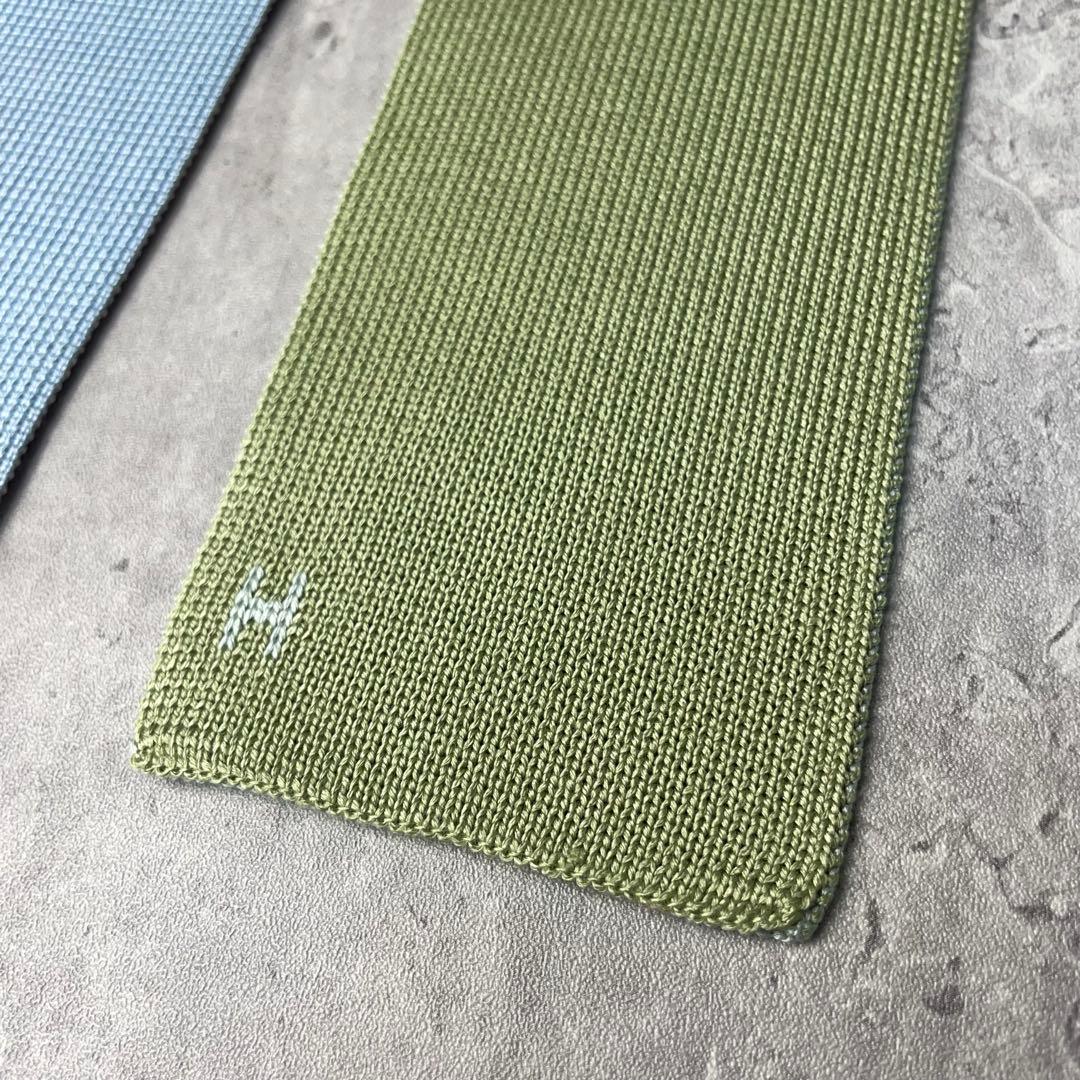 美品 HERMES エルメス キャトルタン 4way ニットタイ ネクタイ