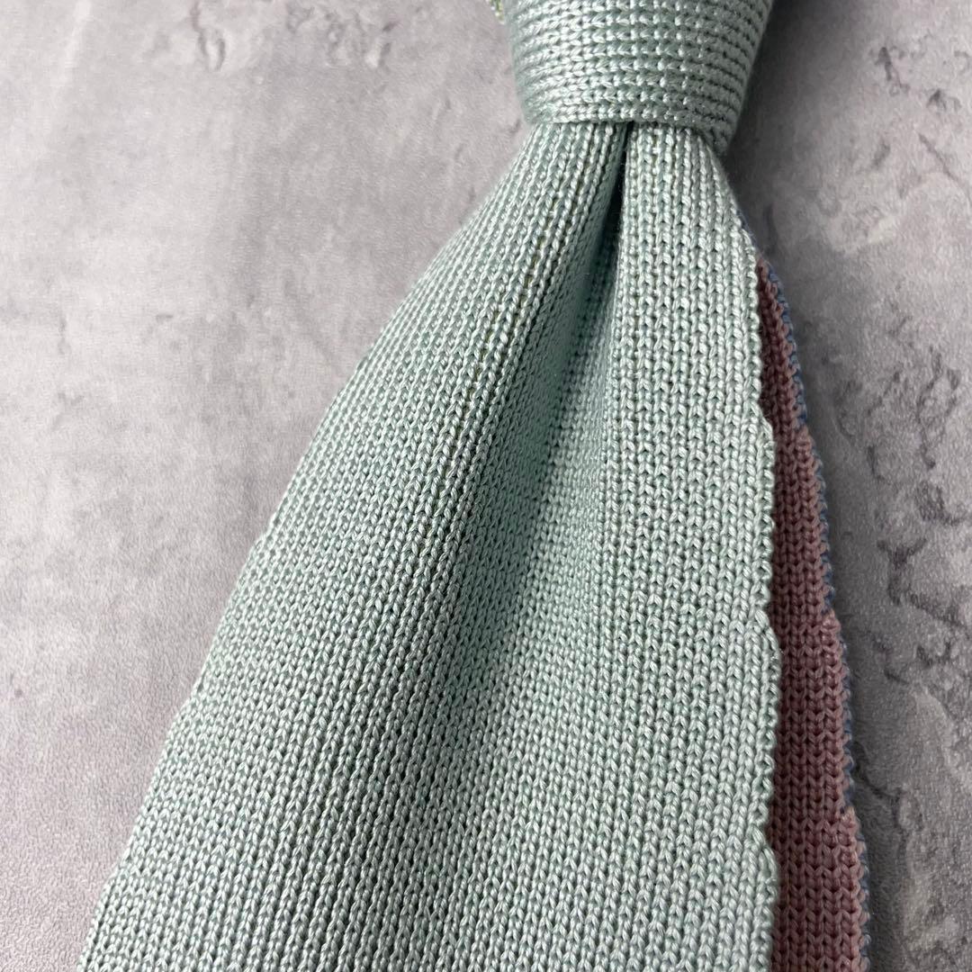 美品 HERMES エルメス キャトルタン 4way ニットタイ ネクタイ