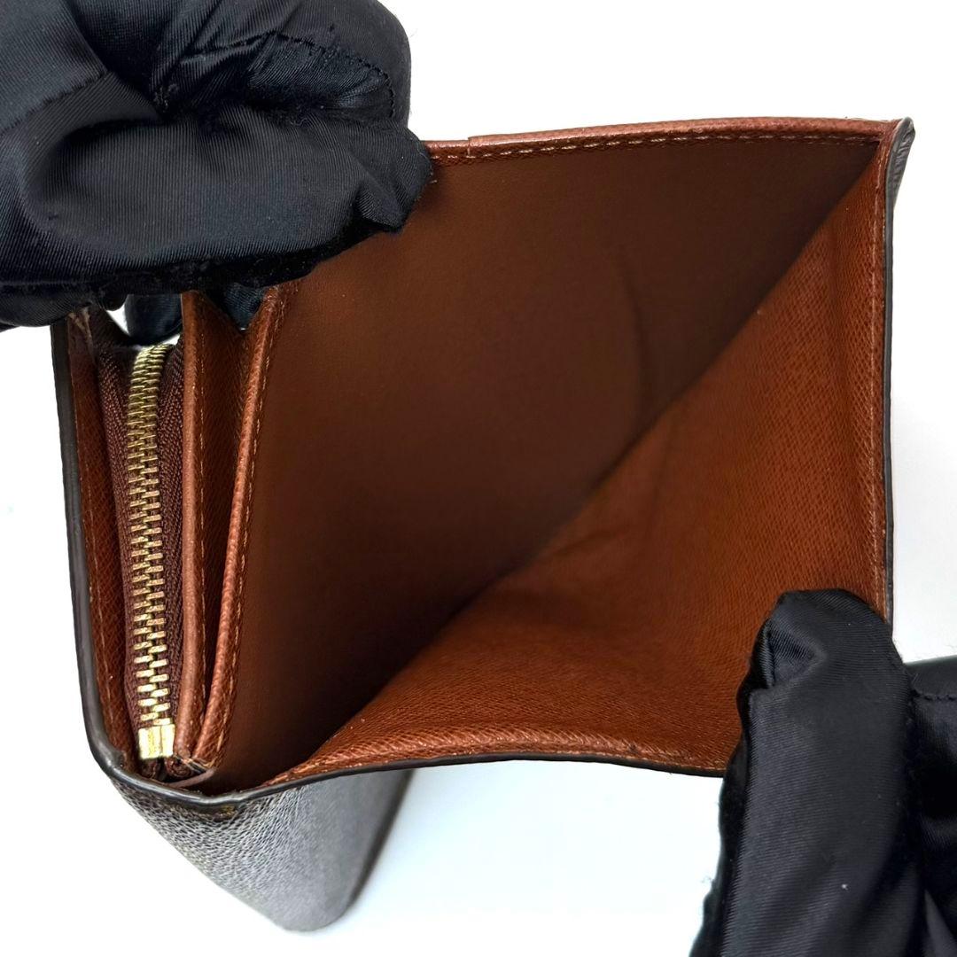 美品 ルイヴィトン モノグラム ポルトモネ ビエ トレゾール L字 財布 茶色