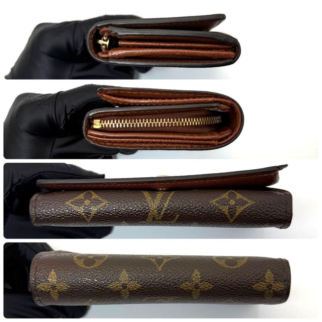 美品 ルイヴィトン モノグラム ポルトモネ ビエ トレゾール L字 財布 茶色