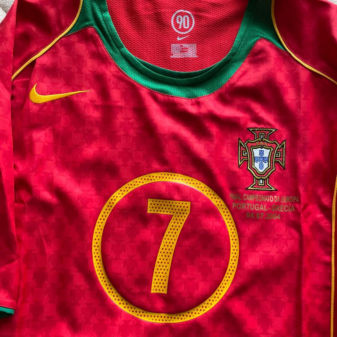 デッドストック ポルトガル代 フィーゴ 7番 ユーロ2004決勝マッチデイパッチ