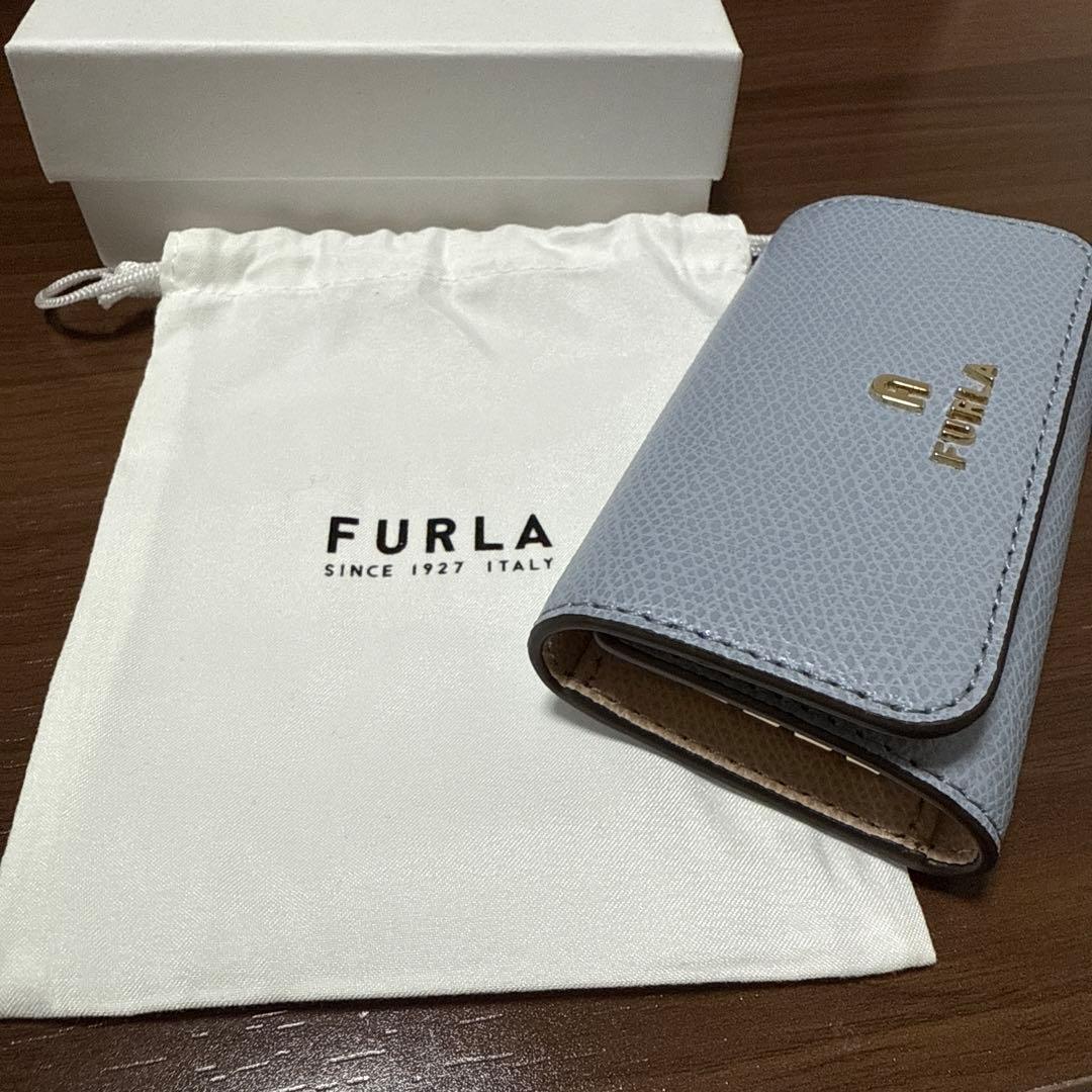 新品未使用　FURLA CAMELIA キーケース 水色