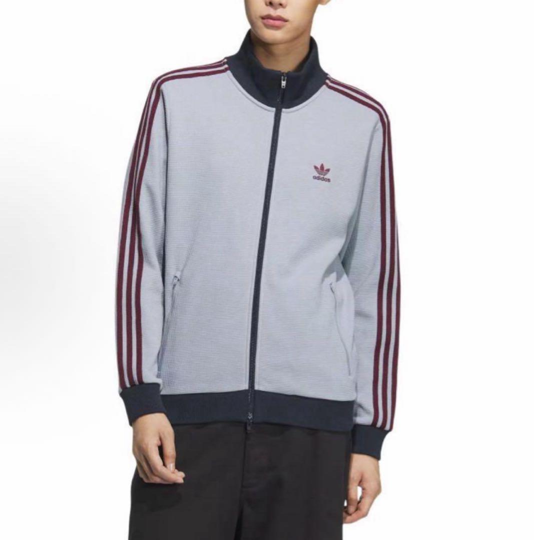 日本未発売2XL Adidas 長袖ジャケット シルバーグレー KB8953