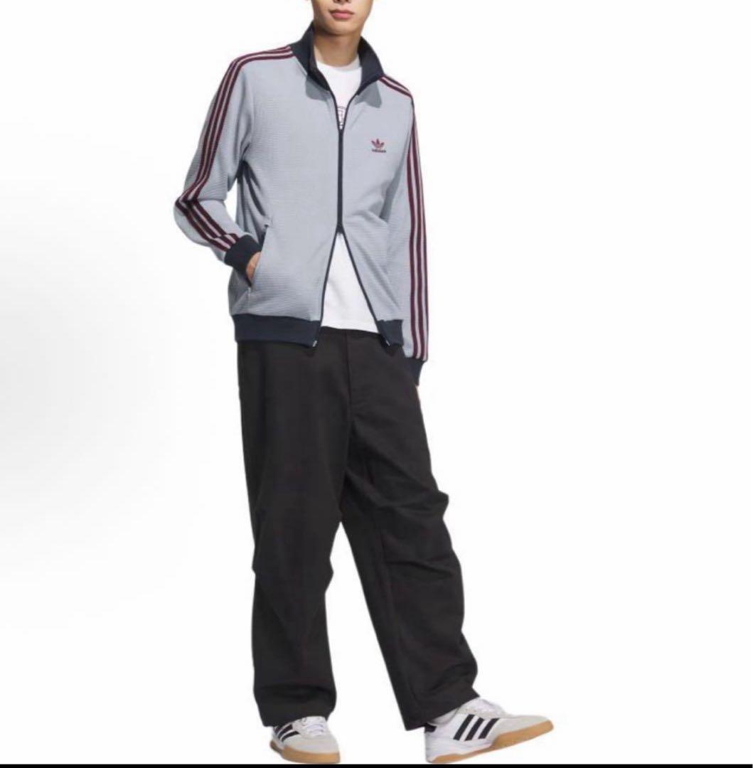 日本未発売2XL Adidas 長袖ジャケット シルバーグレー KB8953