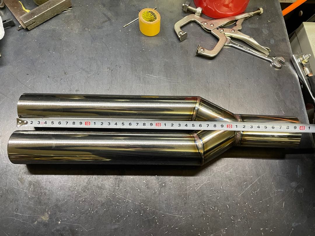 汎用 デュアルマフラー 48.6φ オールステンレス