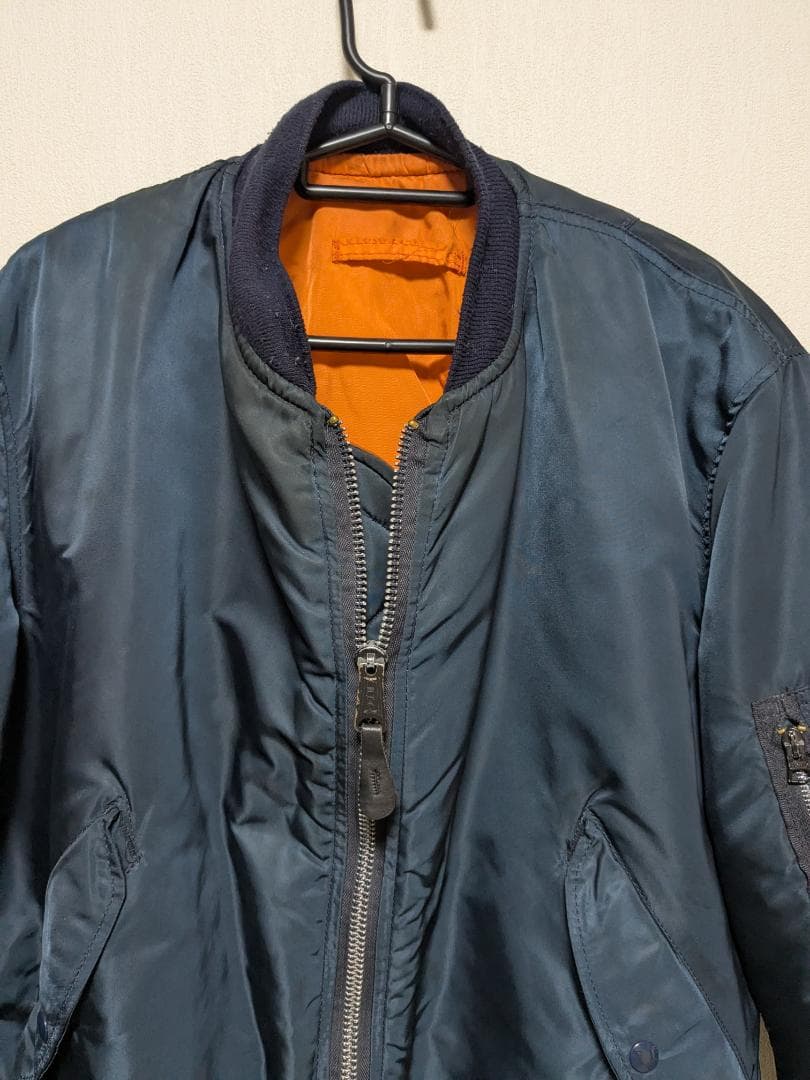 ALPHA　Alpha　 MA1　ma1　希少　紺　ネイビー　90年　USA