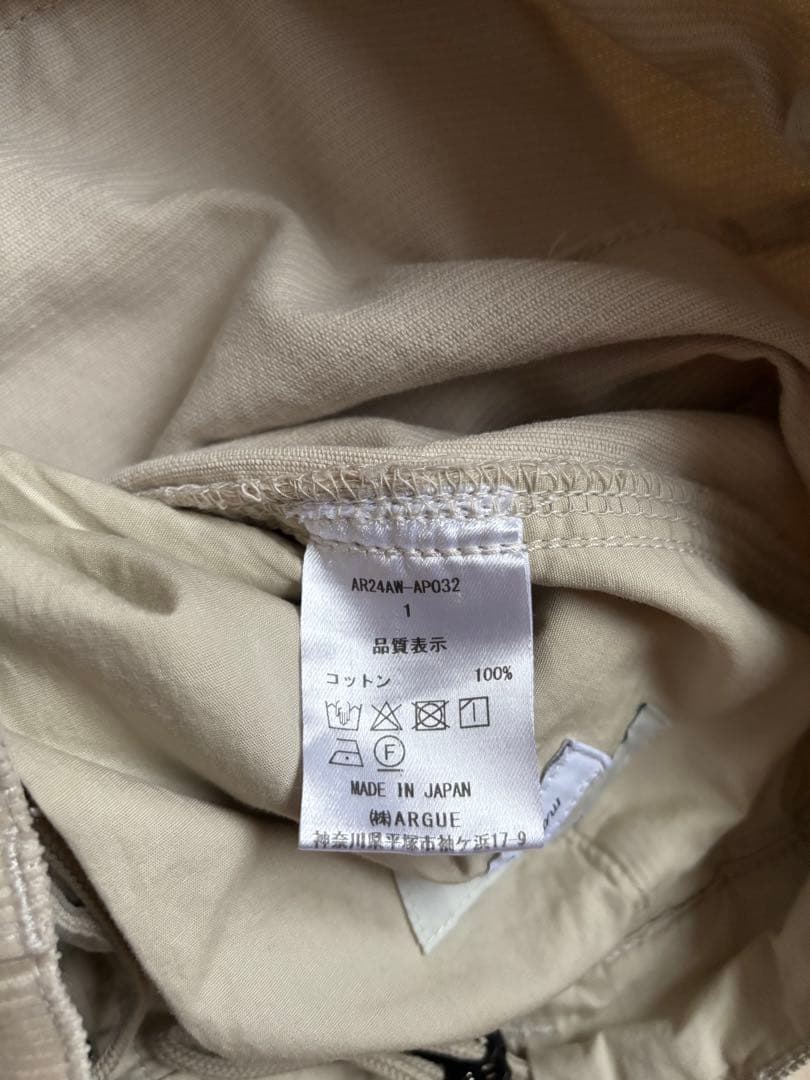 ARGUE コーデュロイパンツ　サイズ1