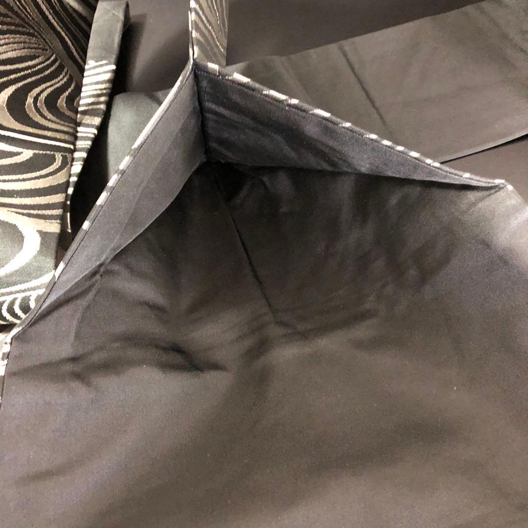 SO-750 名古屋帯 名古屋仕立て 六通 九寸 正絹 モダン 波 渦