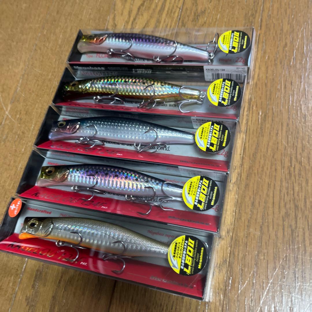 【新品】Megabass Kagelou メガバス カゲロウ 124F 5本①