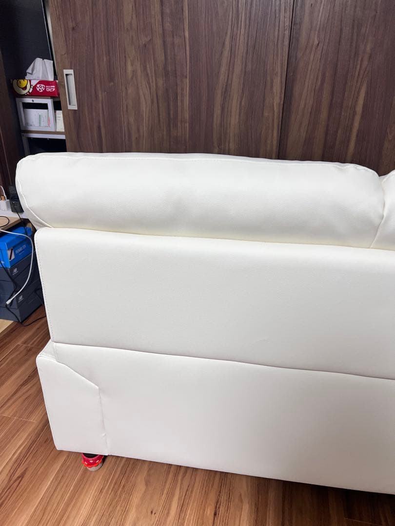 ニトリ 合成皮革 2人掛けソファ