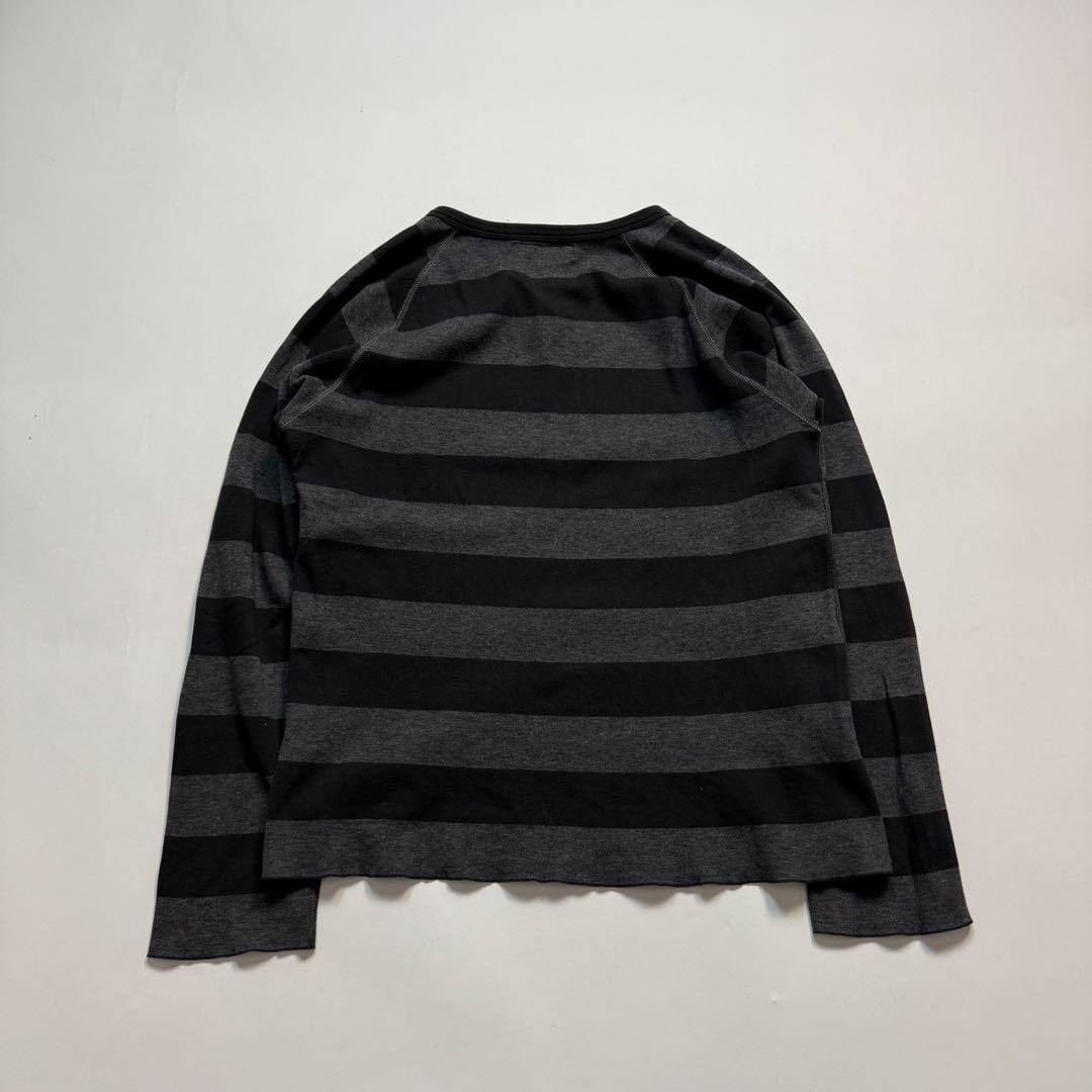 トップス 2000s Border crew neck long sleeve T