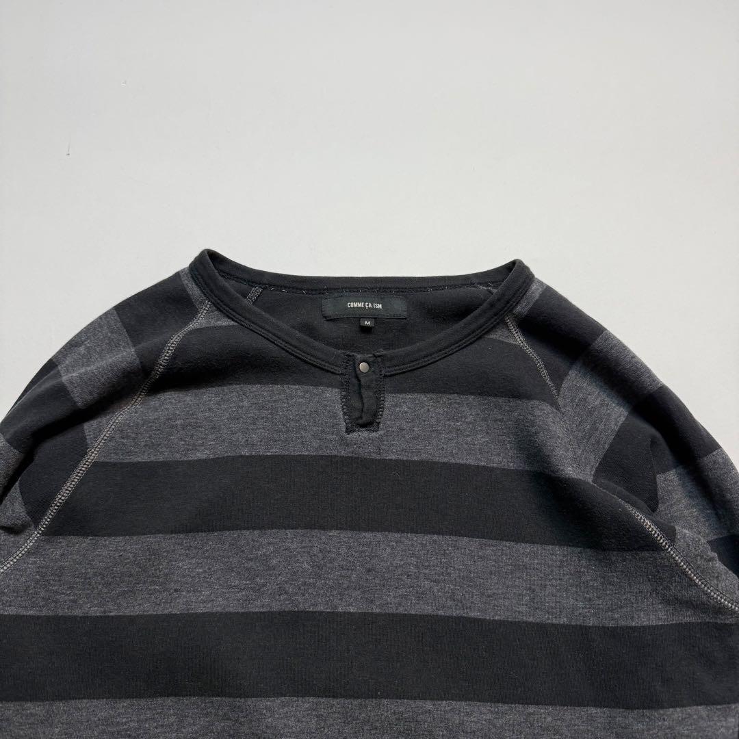 トップス 2000s Border crew neck long sleeve T