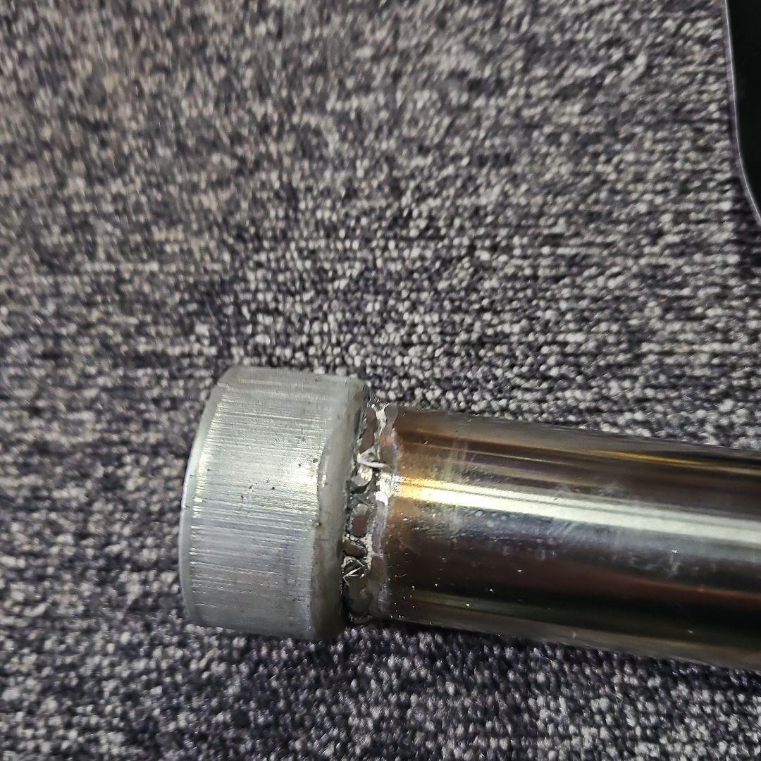 中古　美品　50〜50.8π用ステンレス製激鳴きバッフル ステッカー付き