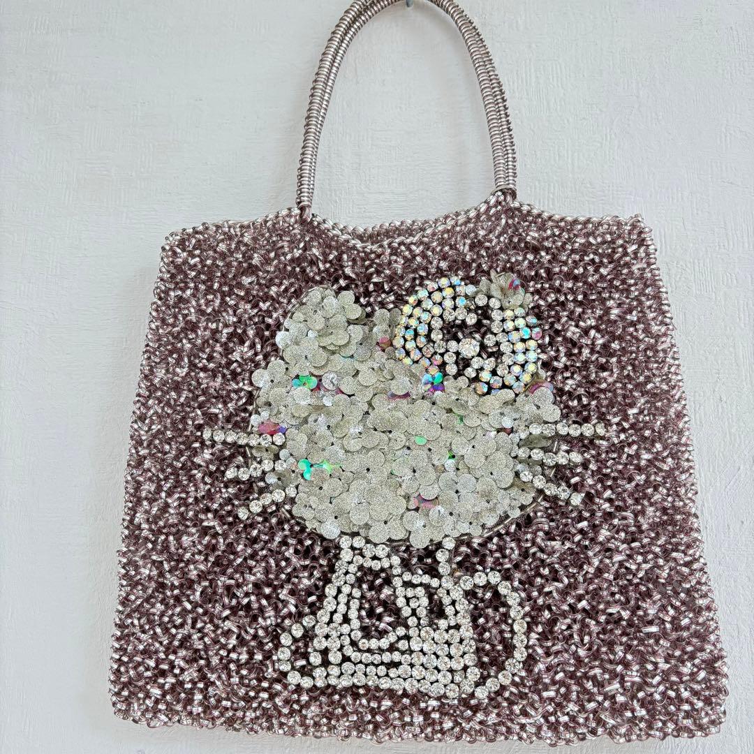 ANTEPRIMA ハローキティー コラボ ワイヤートートバッグ　ラインストーン