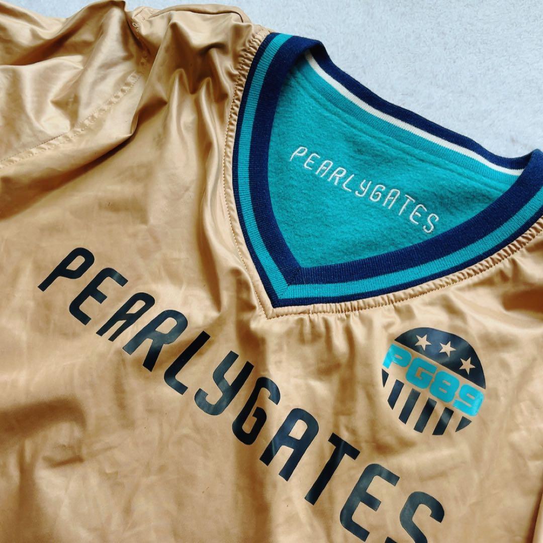 美品　パーリーゲイツ　リバーシブル　スニード　ゴールド　キャメル　フリース XL