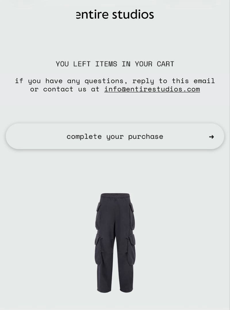 Entire Studios カーゴパンツ オリーブ