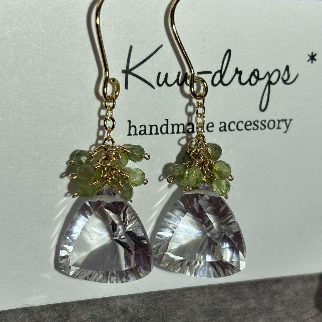 【専用です】14kgf✴︎クロムダイオプサイトブレスレット・水晶サファイアピアス