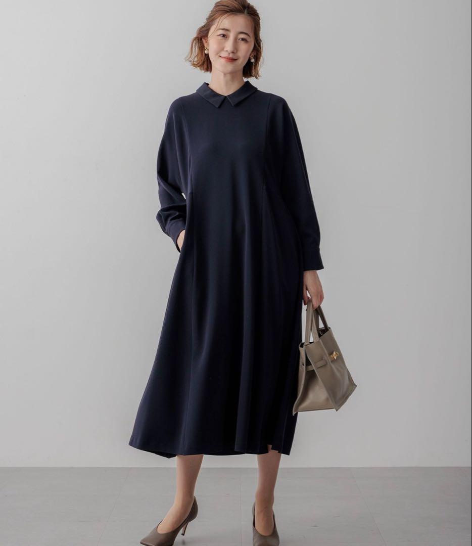 23区L 【VERYコラボ】トリアセダブルジョーゼット　つけ襟　ワンピース