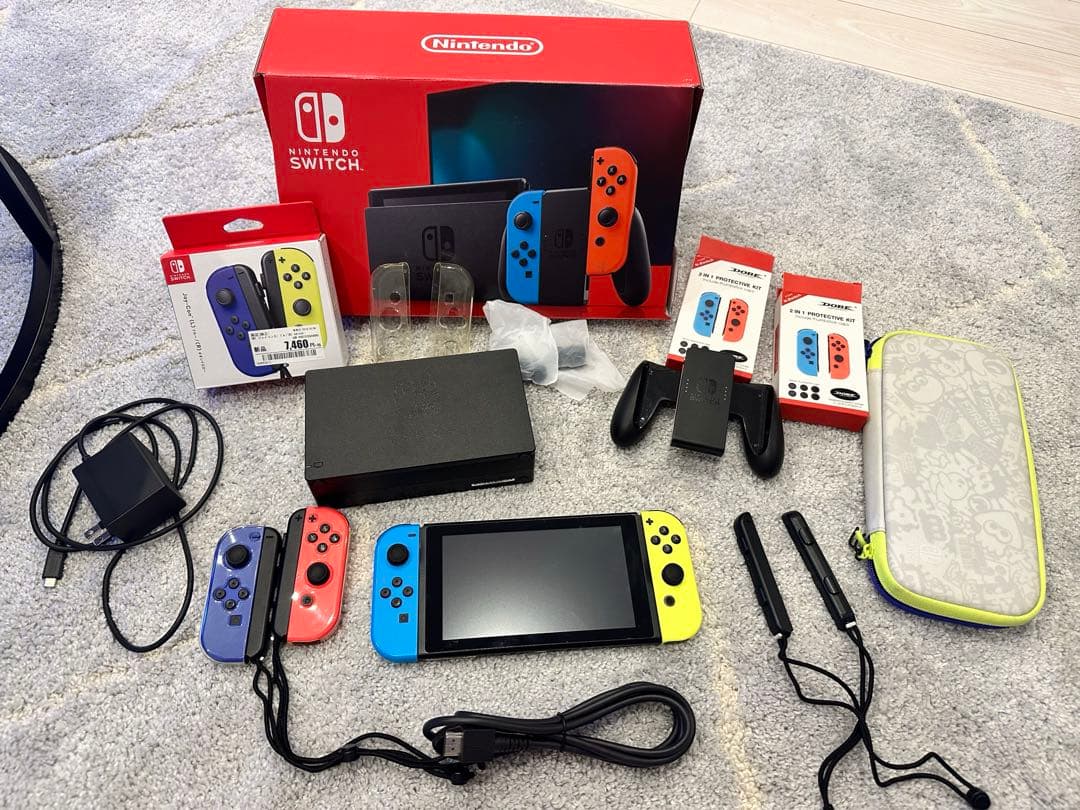 Nintendo Switch 本体 青/黄/赤/水色 美品 Switch