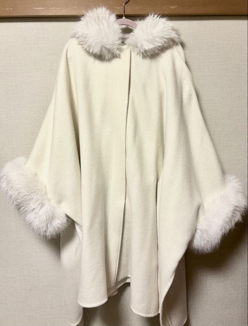 CELFORD ファーポンチョコート IVR