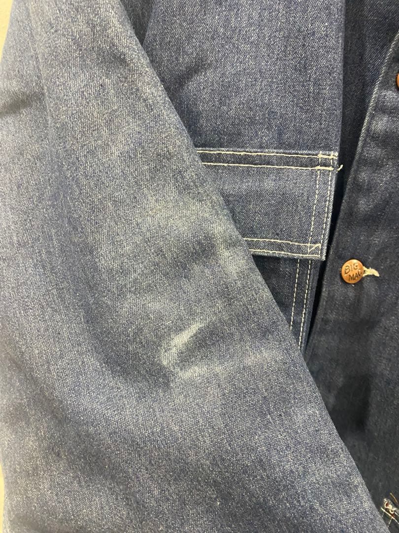 おそらくノンウォッシュ USA製 80s BIGMAC カバーオール L～XL