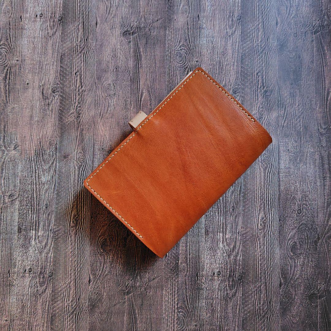 ハンドメイド 本革 お薬手帳カバー 母子手帳カバー 通帳ポーチ ミナペルホネン