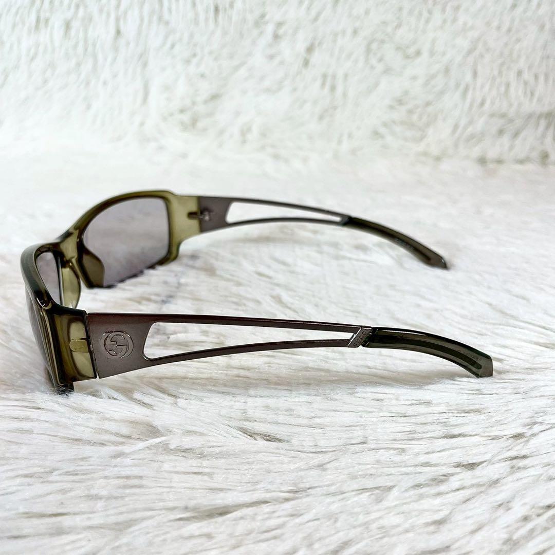 美品　GUCCI　GGロゴ　サングラス　GG1486　ブラウンレンズ・フレーム
