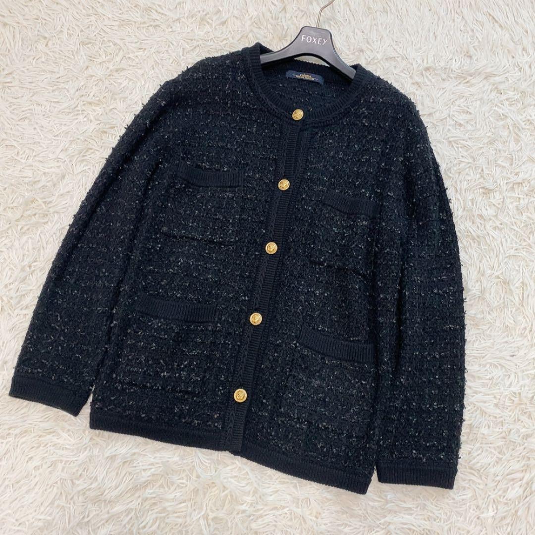 【美品】レリューム 23AW ツイードニットジャケット 金ボタン 近年モデル