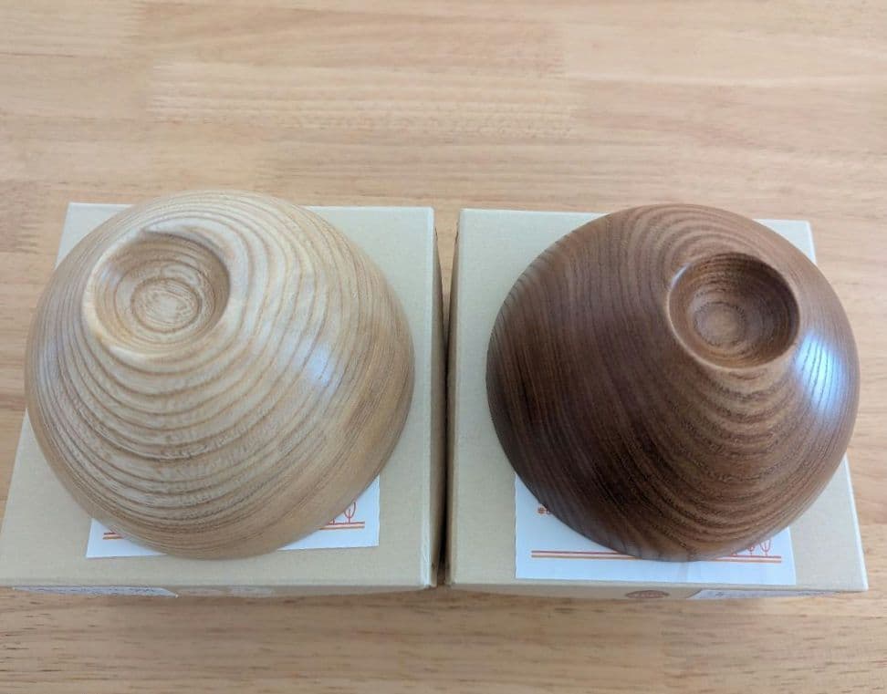 十勝の木のうつわ　スリムボウル　2個セット