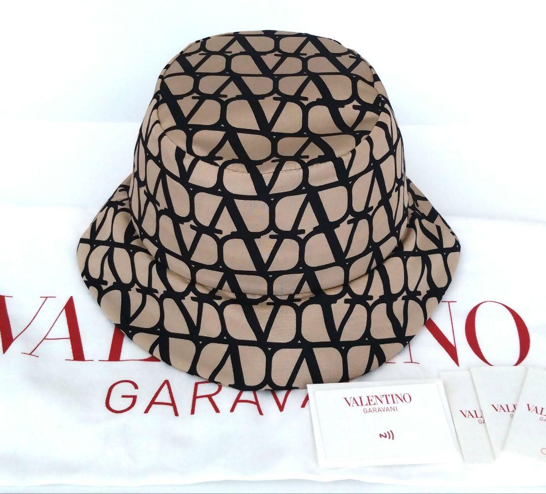 極美品　VALENTINO　ヴァレンティノ　帽子　 バケットハット　タグ付　38
