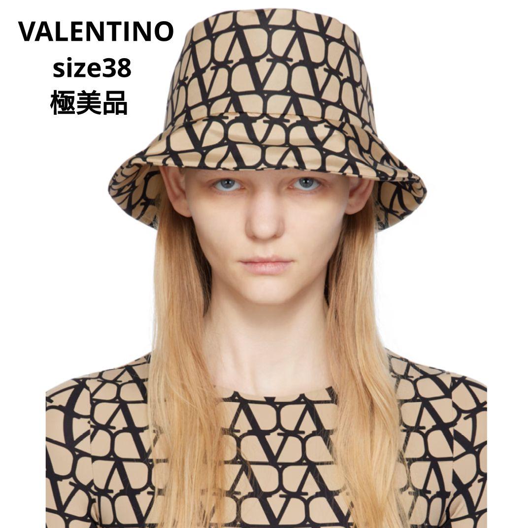 極美品　VALENTINO　ヴァレンティノ　帽子　 バケットハット　タグ付　38