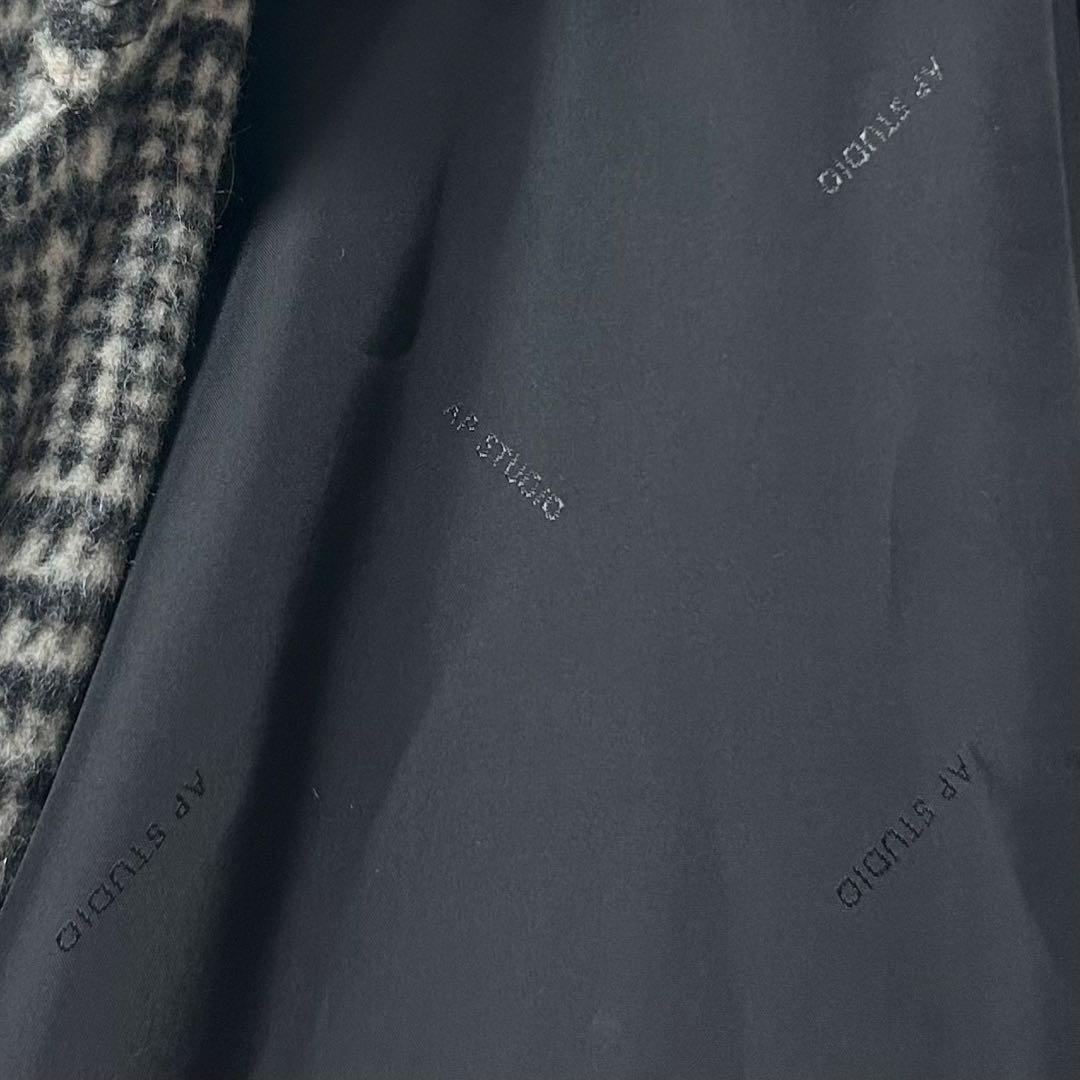 AP STUDIO シャギーグレンチェックオーバーコート