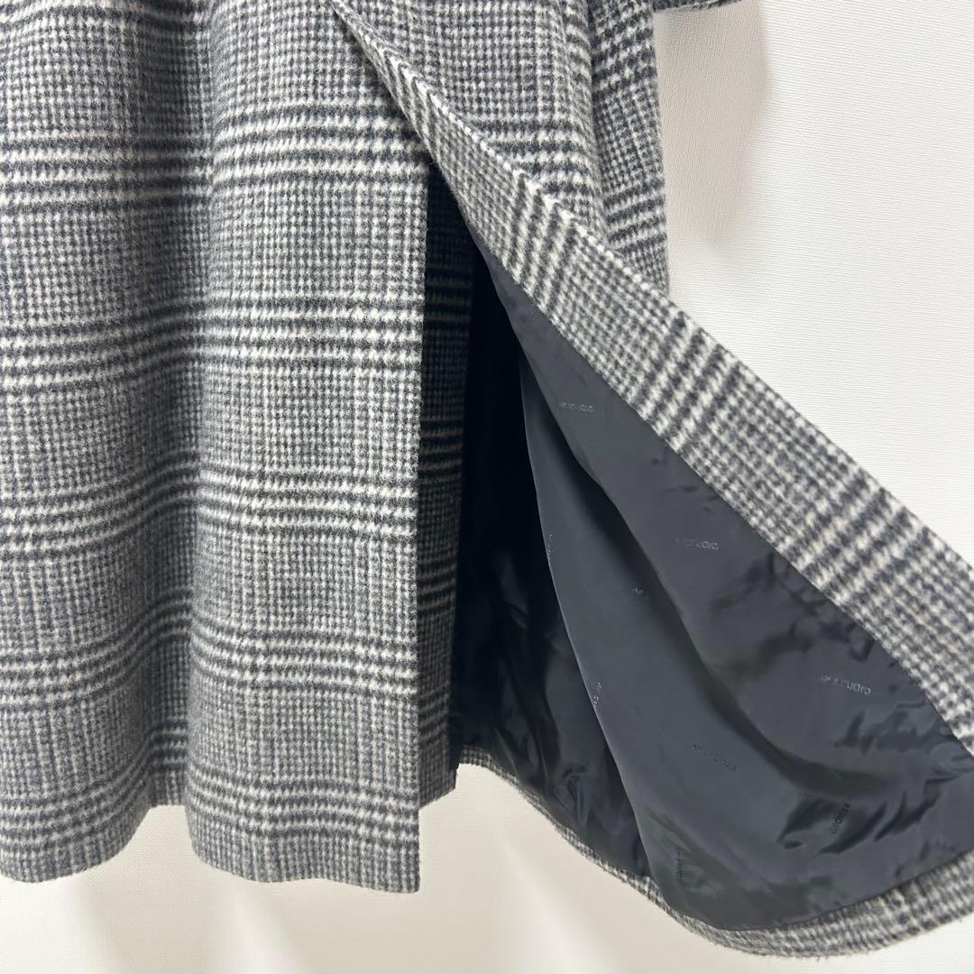 AP STUDIO シャギーグレンチェックオーバーコート