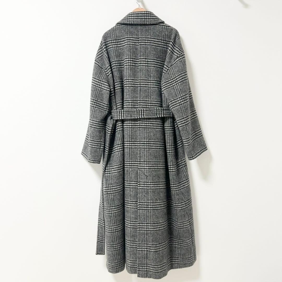 AP STUDIO シャギーグレンチェックオーバーコート