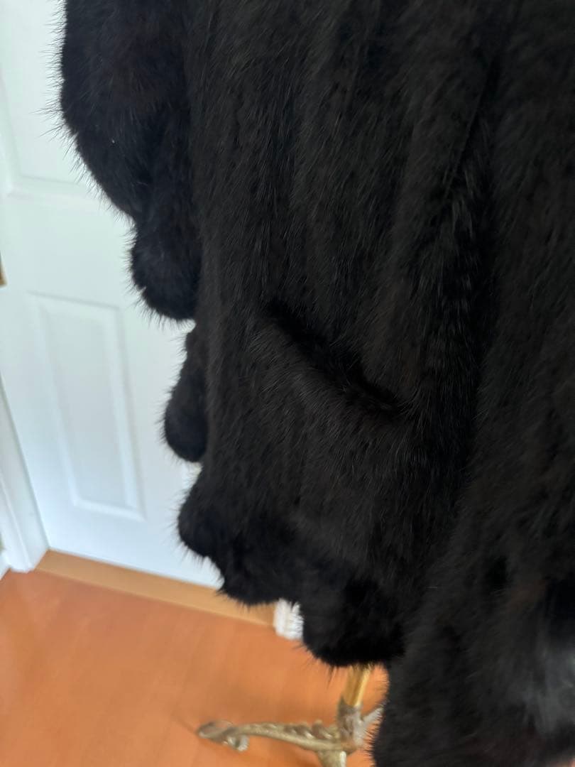 ブラック リアルファー ショール ストール 高級毛皮 フォーマル