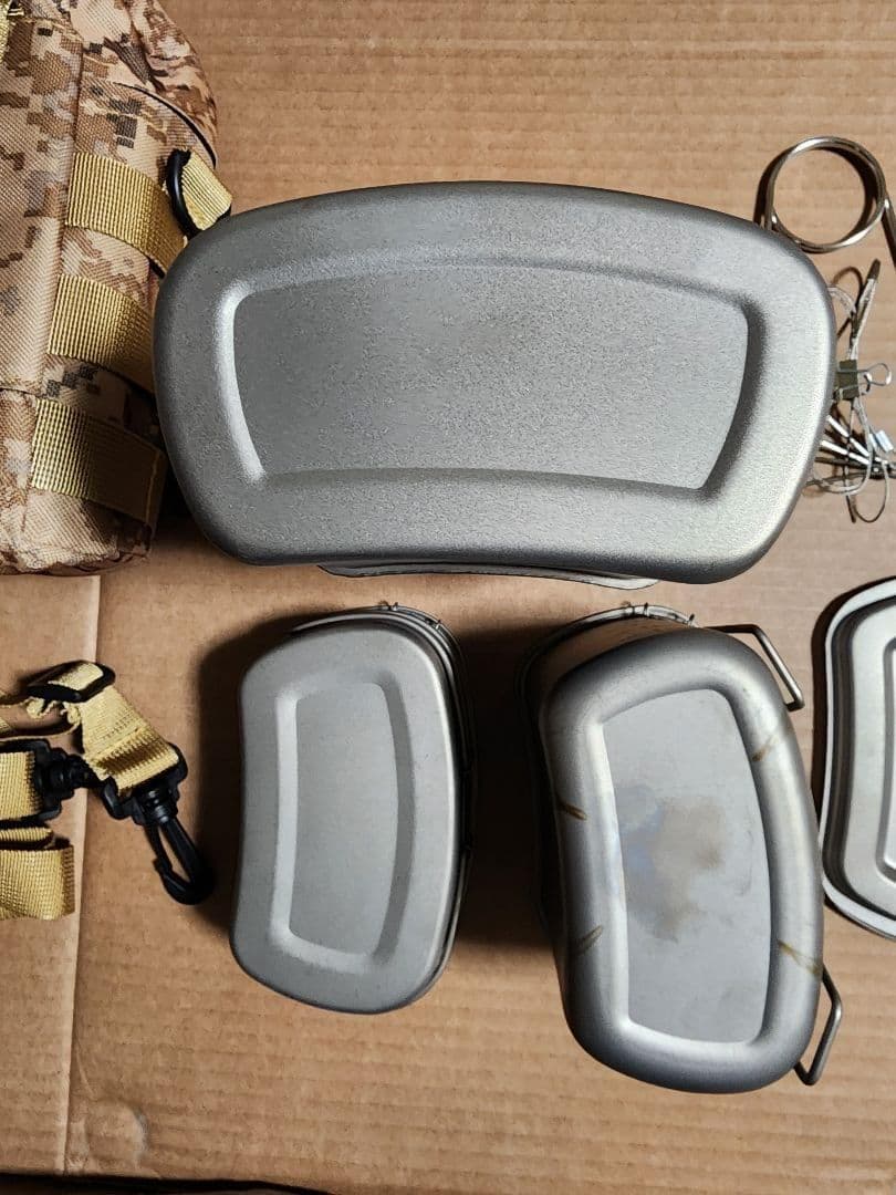 中古 チタン キャンティーン 鍋 水筒 クッカー カップ 焚き火 キャンプ