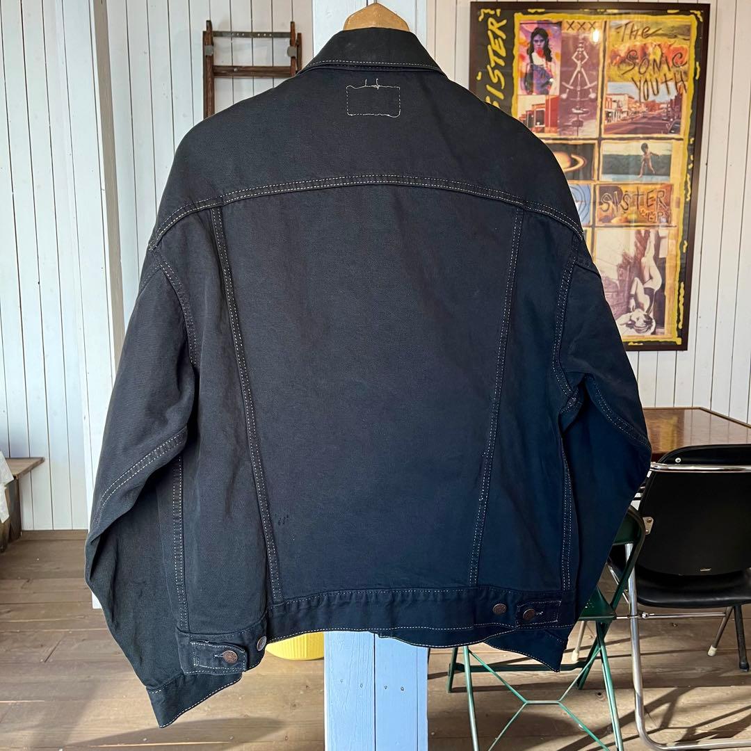 90's USA Levi's 後染め ブラックデニムジャケット スタッズ