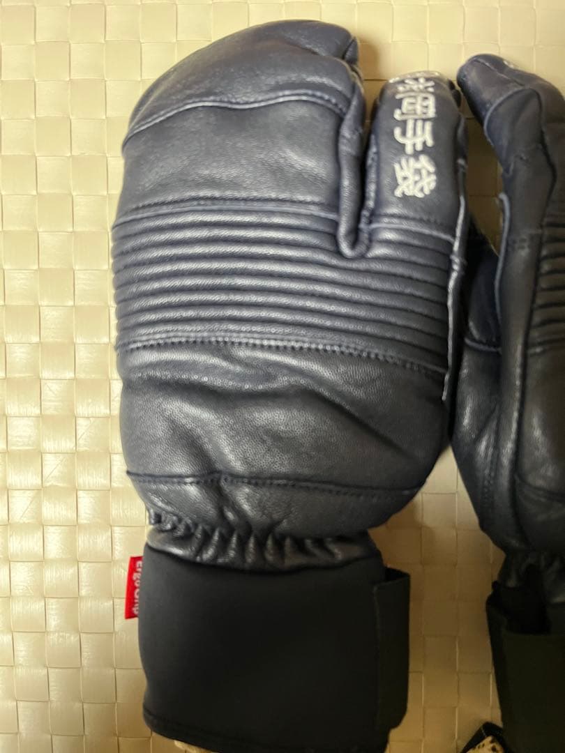 松岡手袋　3フィンガー ラムレザー仕様　Black サイズXS