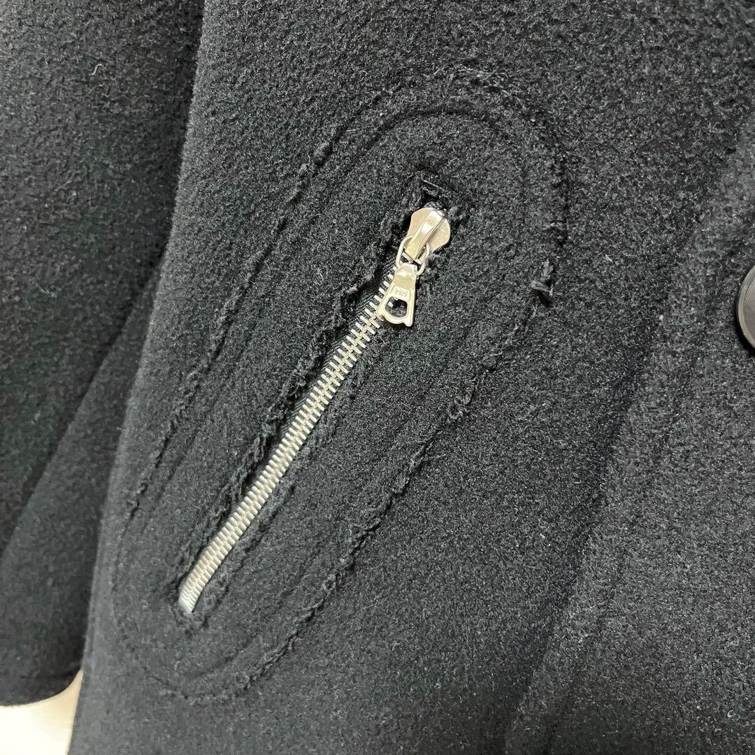 美品 イギリス製 聖林公司 ピーコート ブラック 内側キルティング