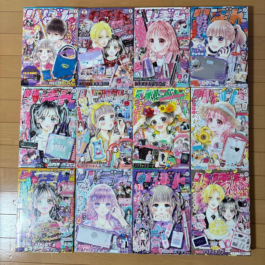 漫画　雑誌　りぼん2022年1月〜12月号