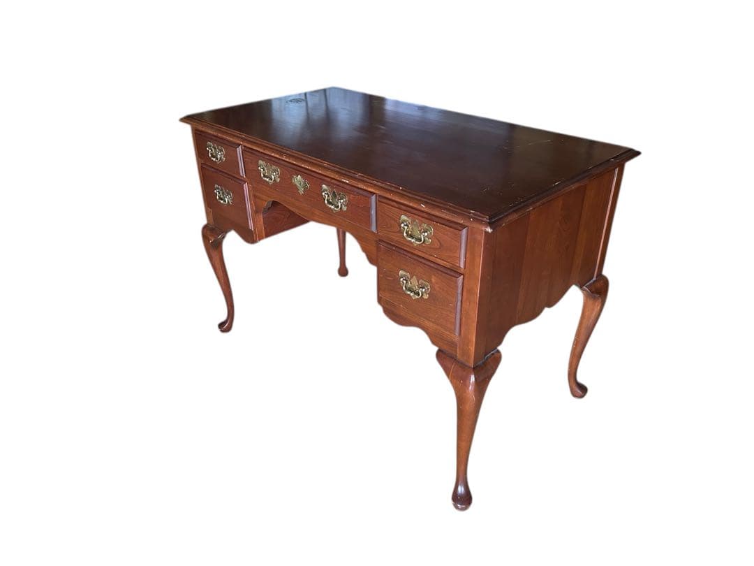 アンティーク オーク材 デスク コンソール 机 猫脚 書斎 学習