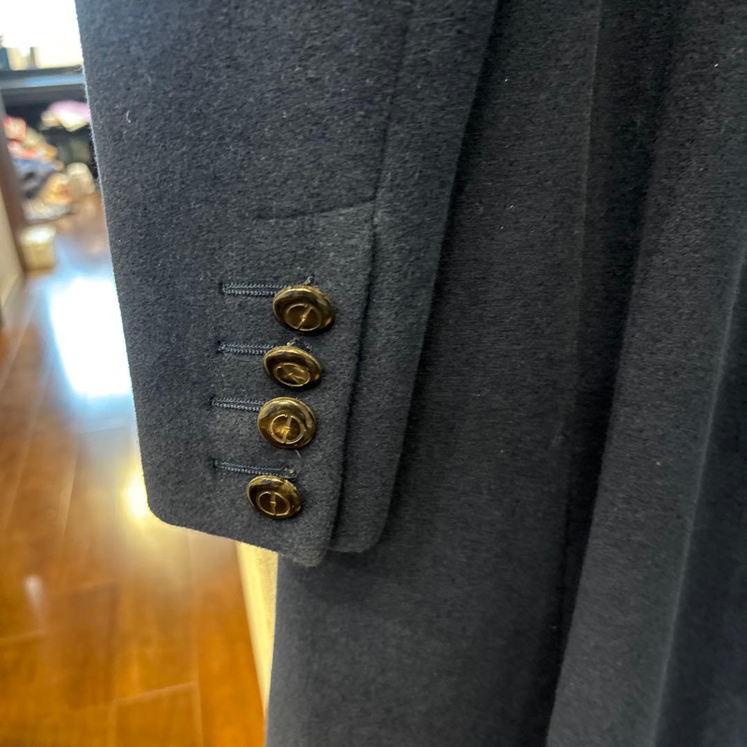 c*。様 グッチ　ネイビー ダブルブレストコート