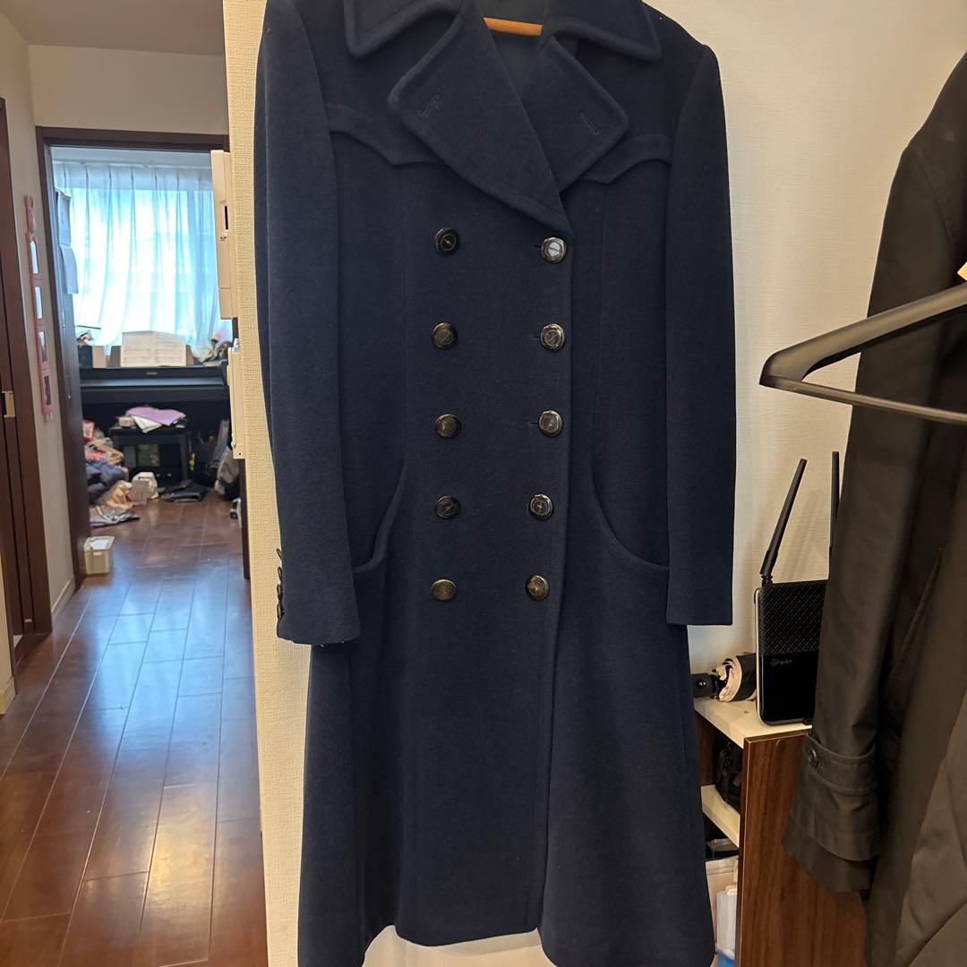 c*。様 グッチ　ネイビー ダブルブレストコート